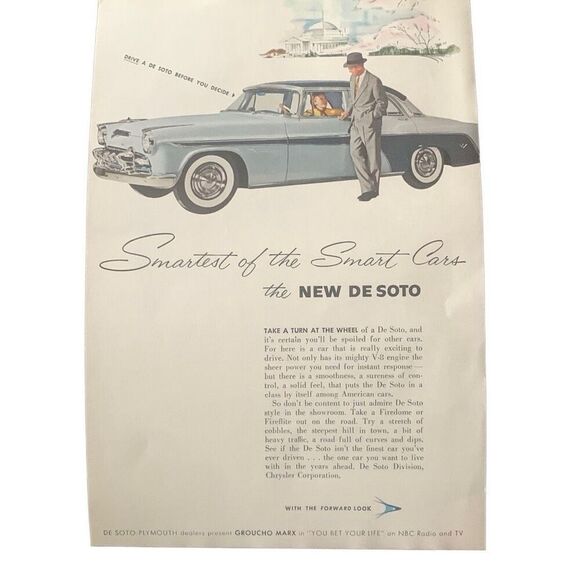 Vintage 1955 De Soto DeSoto Smartest of Smart Cars Ad Advertisement - Picture 4 of 4